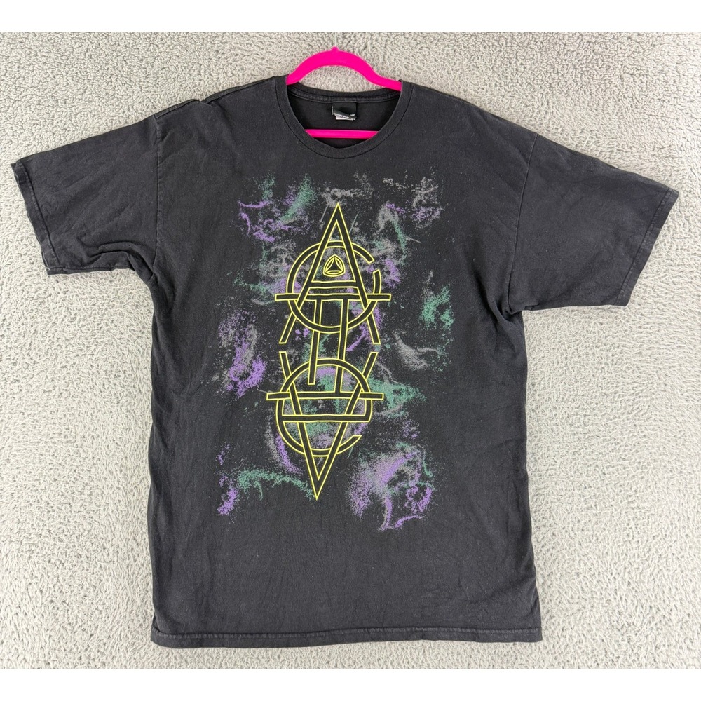 Active Ride Shop Graphic T-Shirt Mens XL Black Vintage Geometric Nebula Skate